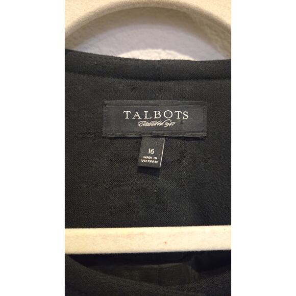 Talbots Women's Black Wool Blend Overcoat Size 16 Winter Formal - Picture 10 of 12